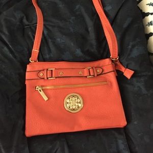 Orange crossbody purse
